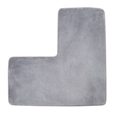 Bath Mat, L-Shaped Soft Absorbent Area Rug for Bathroom, Bedside, Sofa, Living Room, Non-Slip, Corner Bath Mat for Home Decor (Grey)