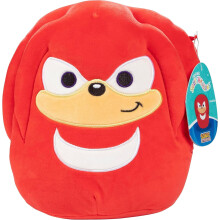 Officiel 8-tommer Sonic Knuckles Plush fra Jazwares – Blødt, squishy SEGA-samlerlegetøj – Kompatibel med Sonic Squad – Gave til børn
