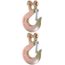 OUNONA 2pcs Weight Lifting Hook Heavy Duty 5/16 Inch Lifting Cargo Hook Safety Chain Hook