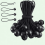 Conjunto de 50 cordas elásticas com bola, 15 cm (6 polegadas), resistentes, para amarrar lonas, pretas. 1