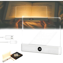 Lampe de lecture Luma Lit – Lampe de lecture LED plate, intelligente et à intensité variable, rechargeable par USB, avec panneau lumineux et