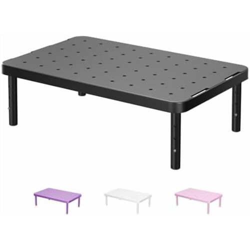 Monitor Stand for Desk Adjustable Laptop Riser Black 1 Pack