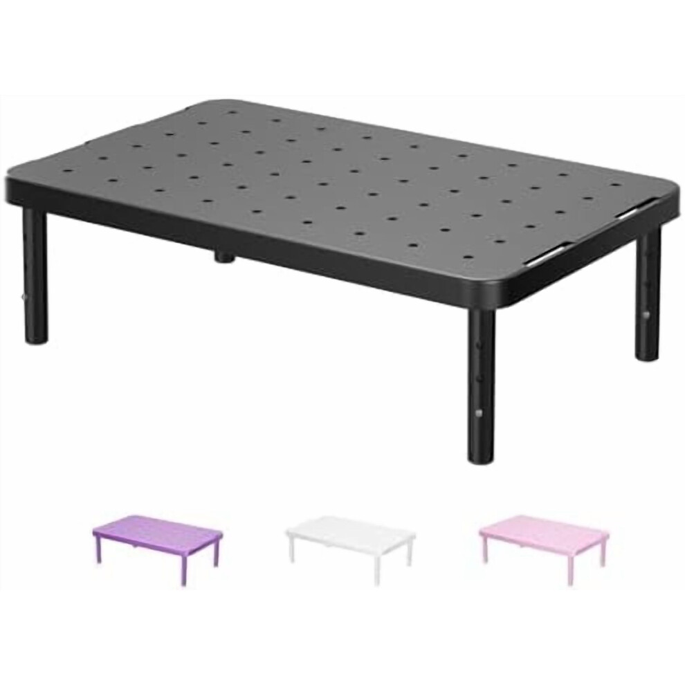 Computer Monitor Stand For Desk, Adjustable Laptop Riser, Desk Monitor Stand Underneath Storage For Office, School Supplies (Ptt001-B), 1 Pack, Black 9180479123989