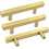 Gold Cabinet Handles Brushed Brass 10 Pack 90mm 1