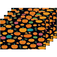 Halloween tök alakú alátétek, 4 db-os készlet, 30x45 cm
