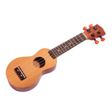 OUNONA Reise-Ukulele, massive Fichtendecke, Korpus aus Holz