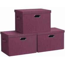Skladací stohovateľný úložný box s vekom, 36 qt
