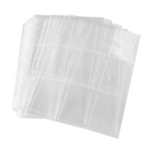 Huse foto pentru dosare cu 3 inele, plastic transparent, 50 de coli