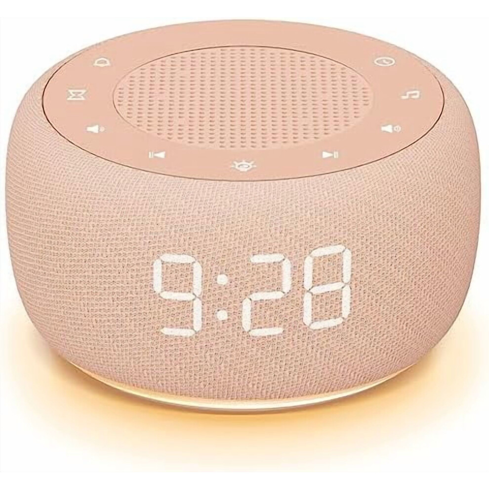 Light/Peach 2-In-1 Sound Machine & Alarm Clock With 30-Level Volume, Sleep Timer, Adjustable Brightness & Colored Â Compatible With Bedrooms