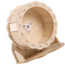 Hamster Activity Toy Wooden Exercise Wheel Home Use 1 Set