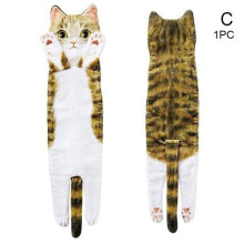 Asciugamani a forma di gatto, morbidi e assorbenti, confezione da 2