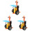 3Sets Creatief Wetenschap DIY Robot Speelgoed Multi Kleur Kunststof 4