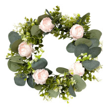 Guirlanda de Peônias da Primavera, Guirlanda de Rosas Artificiais de 35cm