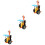 3Sets Creatief Wetenschap DIY Robot Speelgoed Multi Kleur Kunststof 7