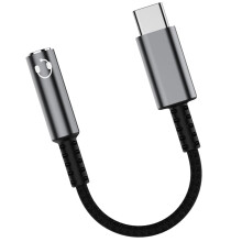 Adapter słuchawkowy USB-C do 3,5 mm, szary