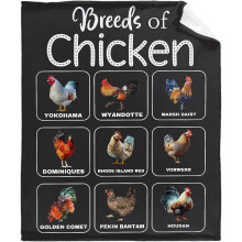 Couverture à motifs de poules – Plaid en flanelle douce (127 x 102 cm), couverture confortable toutes saisons pour lit/canapé/enfant