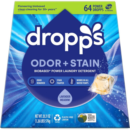 Capsule detergent de rufe bio, lavandă, 64 buc.