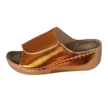 Sandales et pantoufles décontractées pour femmes Ediodpoh, couleur unie, bout en cuir, semelle épaisse, jaune_002 6