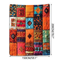 Cute Cat Quilted Throw Cotton Patchwork Lap Blanket 1