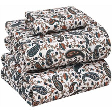 100 % Baumwolle, 3-teiliges Bettwäscheset für Einzelbetten, weicher, atmungsaktiver Perkal, 40 cm tiefe Taschen, angenehm kühl, türkisfarbenes