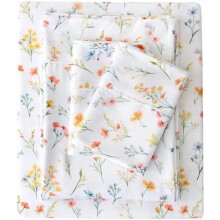4-teiliges Bettwäsche-Set mit Blumenmuster – Vintage-Mikrofaser-Bettlaken mit botanischem Muster, tiefe Taschen und rutschfester Bezug, weich und