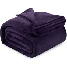 Purple Fleece Blanket King Size Soft Lightweight