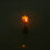 Square LED glowing earrings for couples, orange and white 1