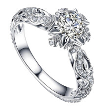 Women Rings under $5! Exquisite Hollow Out Engagement Wedding Jewelry Accessories Alloy Stackable Ring Gift for Mom Daughter Sliver