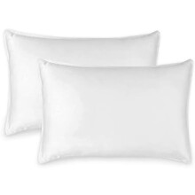 Taies d'oreiller blanches en viscose de bambou biologique, format king, lot de 2