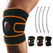 Ginocchiera per lesioni al legamento crociato anteriore/laterale/mediale/menisco/artrite/tendinite – con rotula scoperta, in neoprene antiscivolo,