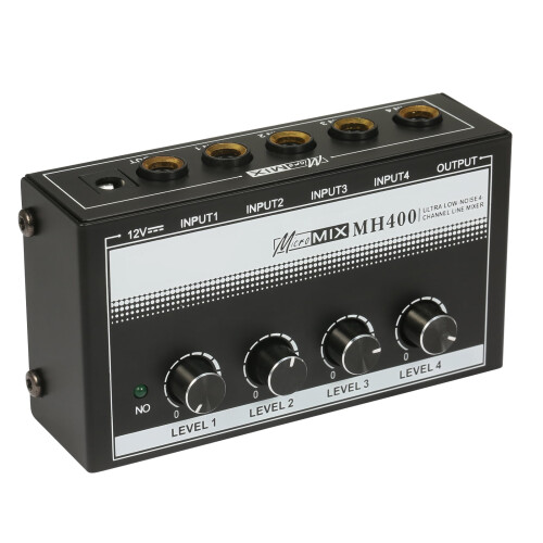 MH400Mini Μίκτης Ήχου - Μίκτης Γραμμής 4 Καναλιών με Εξαιρετικά Χαμηλού Θορύβου Είσοδο