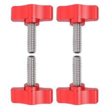 Worgeous4pcs tommelskruer håndtaksskruer gjenget knott T-formet håndtak klemskrue knott for kamerarigg strammegjenger1/4x20.4