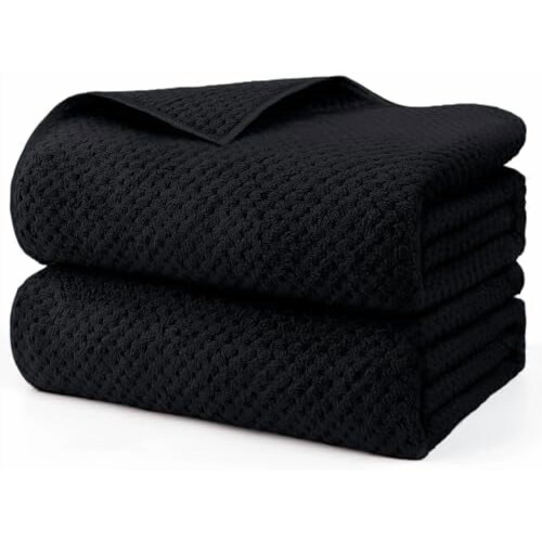 Lot de 2 serviettes de bain en microfibre, 76 x 152 cm