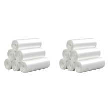 Sacs poubelle transparents, format enrouleur, paquet de 180 (6 rouleaux)