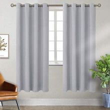 Rommørkingsgardiner - Grommet Termisk isolert, lysblokkerende, sett med 2 (46x72"), lys grå