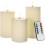Set di 3 candele a colonna a LED con finitura a coste, telecomando e timer. 1