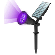LED-Solarstrahler, 4 wasserdichte LED-Gartenleuchten, automatische Tag-/Nachtschaltung, 180 verstellbar, für den Außenbereich geeignet