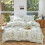 Botanical Comforter Set Twin Green Floral Microfiber 3pcs 1