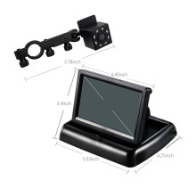 Vehicle Camera,4.3 Inch Folding Car Baby Monitor Car Baby Monitor,Hd Baby Car Mirror,Aimed At Baby,Easily Observe The Baby'S Move Black