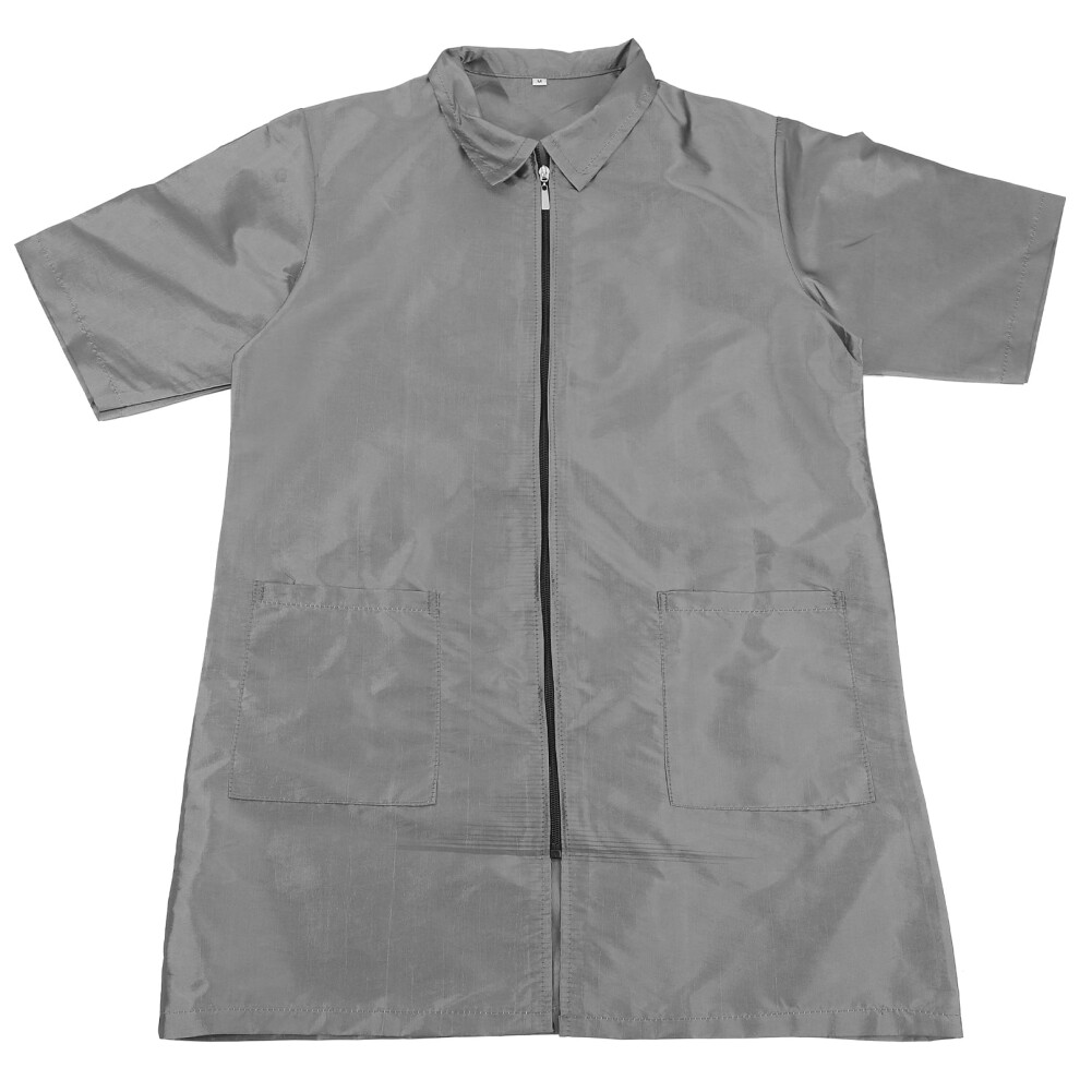 Women's Brocade Polyester Grooming Uniform Grey M 9499224263307