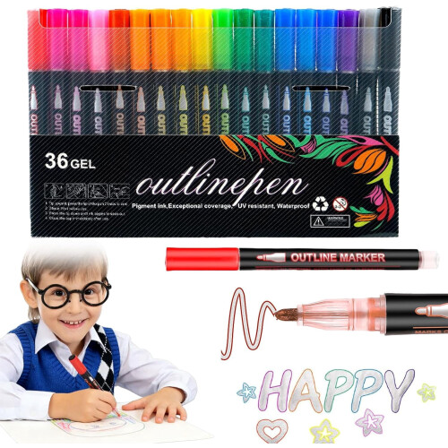 Στυλό Dreamy Dual-Line Contour με μεταλλικό γκλίτερ