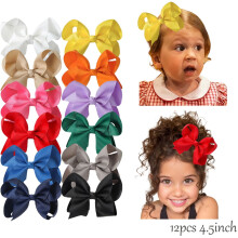 4 stuks 5 inch haarstrikjes met schoolthema, speelse haaraccessoires voor meisjes, geschikt voor feestjes in de klas.