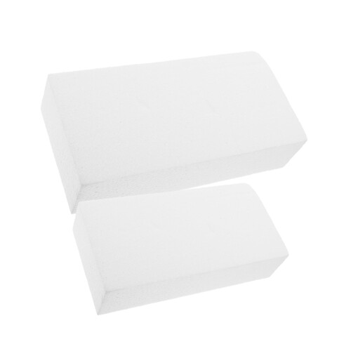 Weiße Polystyrol-Bastelblöcke 20x10x5cm (2 Stück)