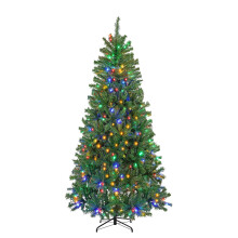 EDX 6ft Pre-lit Christmas Tree w/ 250 Color-Changing LEDs & 700 Tips – Compatible with Home, Office, Party Decor