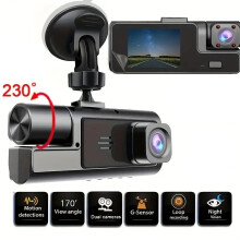 Cámara de salpicadero de 3 lentes 1080P con campo de visión de 170