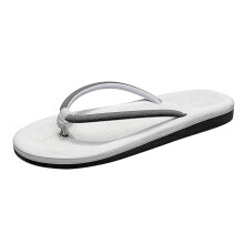 TUOBARR Flat Sandals Women, Womens Solid Color T-strap Thong Flat Flip Flops Sandals, Summer Casual Lightweight Soft-soled Shoes Black