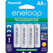 AA NiMH-Akkus, wiederaufladbar, 2100 mAh, 6er-Pack
