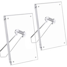4x6 Picture Frame, Acrylic Clear Photo Frame with Magnets for Tabletop Display, 2 Pack