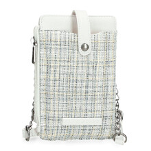 Pepe Jeans Oana Shoulder Bag White 9,5x16,5 cm Polyester with Synthetic Leather details