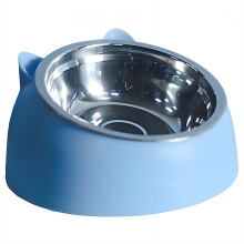 BESTSKY Kattskål, Upphöjda Kattskålar, Upphöjda Kattskålar, Blå, 15,5*15,5*9,4 cm